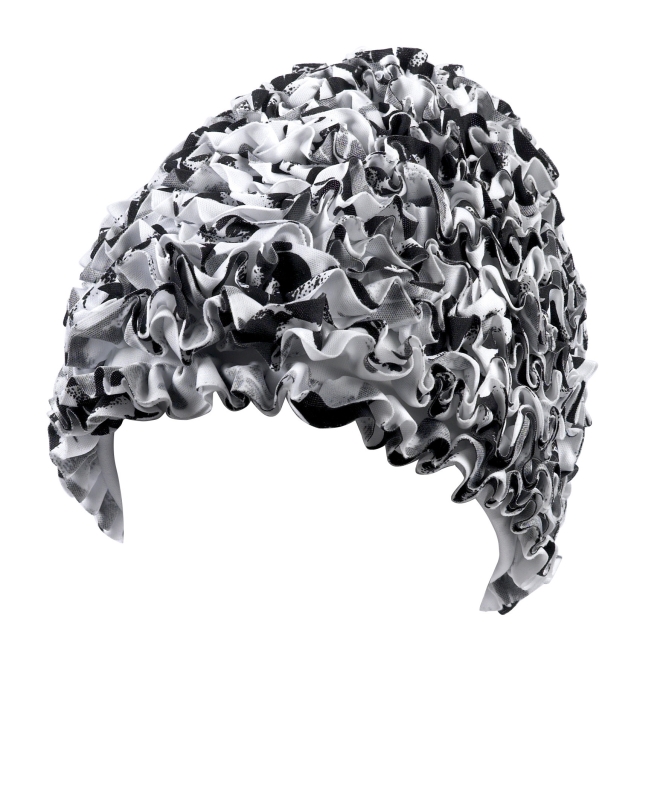Frill Cap - Rüschenkappe mehrfarbig schwarz-weiß